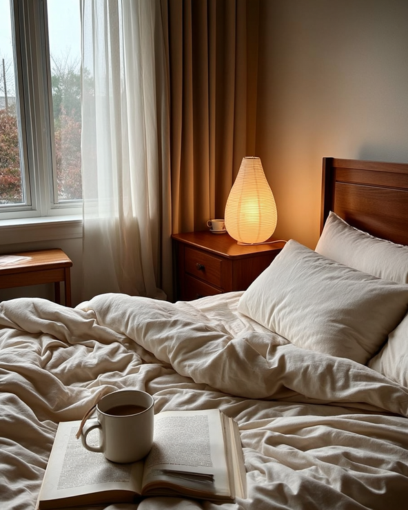 Table & bedside lamps — the Haru Lamp on a side table