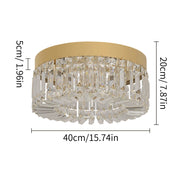 Lucent Crystal Flush Mount Chandelier — Changeable White LED