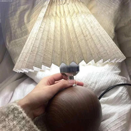 The Nami Lamp · Pleated Bedside Lamp