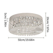 Lucent Crystal Flush Mount Chandelier — Changeable White LED