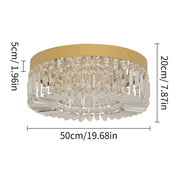 Lucent Crystal Flush Mount Chandelier — Changeable White LED