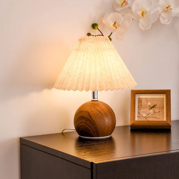 The Nami Lamp · Pleated Bedside Lamp