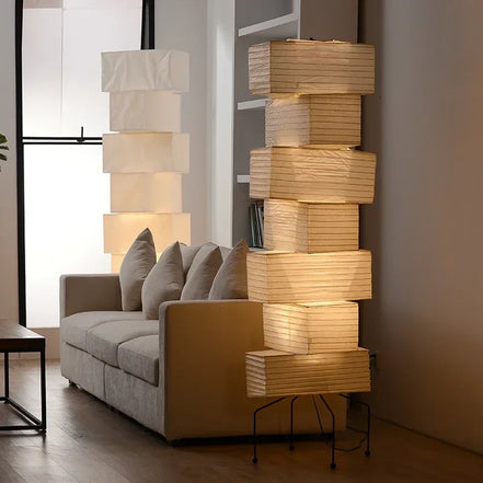 The Yuki Lamp · Stacked Rice Paper Lamp