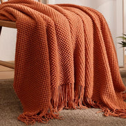 The Ember Throw · Chunky Knit Tassel Throw