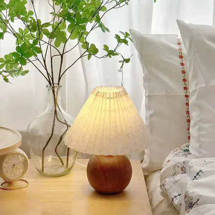 The Nami Lamp · Pleated Bedside Lamp