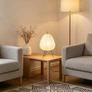 The Sora Lamp · Rice Paper Tripod Lamp