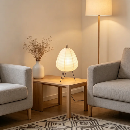 The Sora Lamp · Rice Paper Tripod Lamp