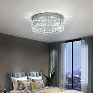 Lucent Crystal Flush Mount Chandelier — Changeable White LED