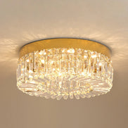Lucent Crystal Flush Mount Chandelier — Changeable White LED