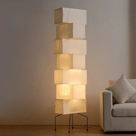 The Yuki Lamp · Stacked Rice Paper Lamp