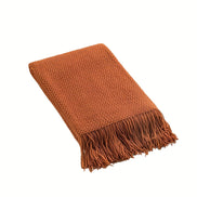 The Ember Throw · Chunky Knit Tassel Throw